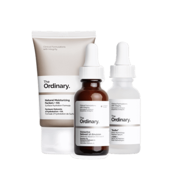 The Ordinary – Coffret No-Brainer (Buffet, Rétinoïde 2 %, NMF + HA)
