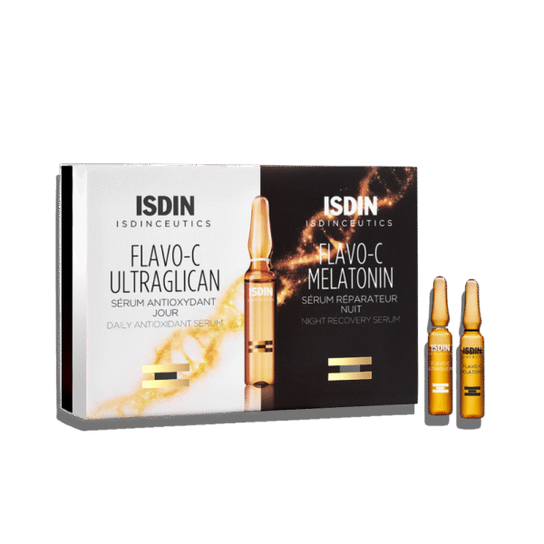 ISDIN – Isdinceutics Flavo-C Melatonin & Ultraglican (Pack Jour + Nuit, ampoules)