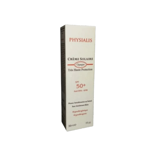 Physialis 50+ Opaque SPF50+ – Crème solaire visage haute protection 30 ml