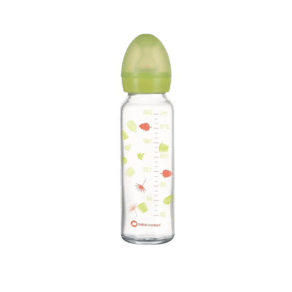 Bébé Confort – Biberon Verre Col Étroit 240 ml “Jungle Vibes”