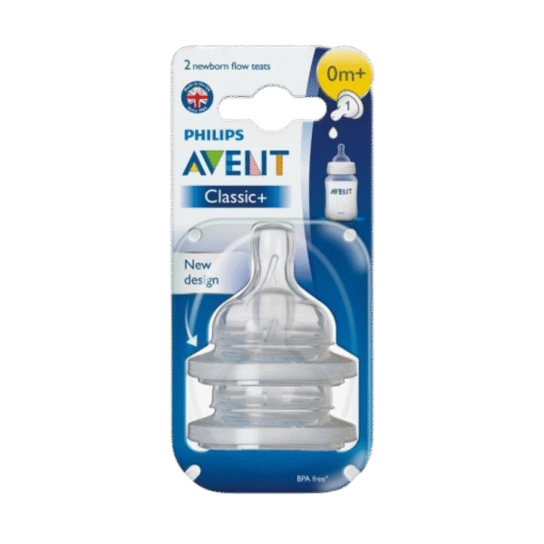Philips AVENT Classic+ – Lot de 2 Tétines Silicone 0m+